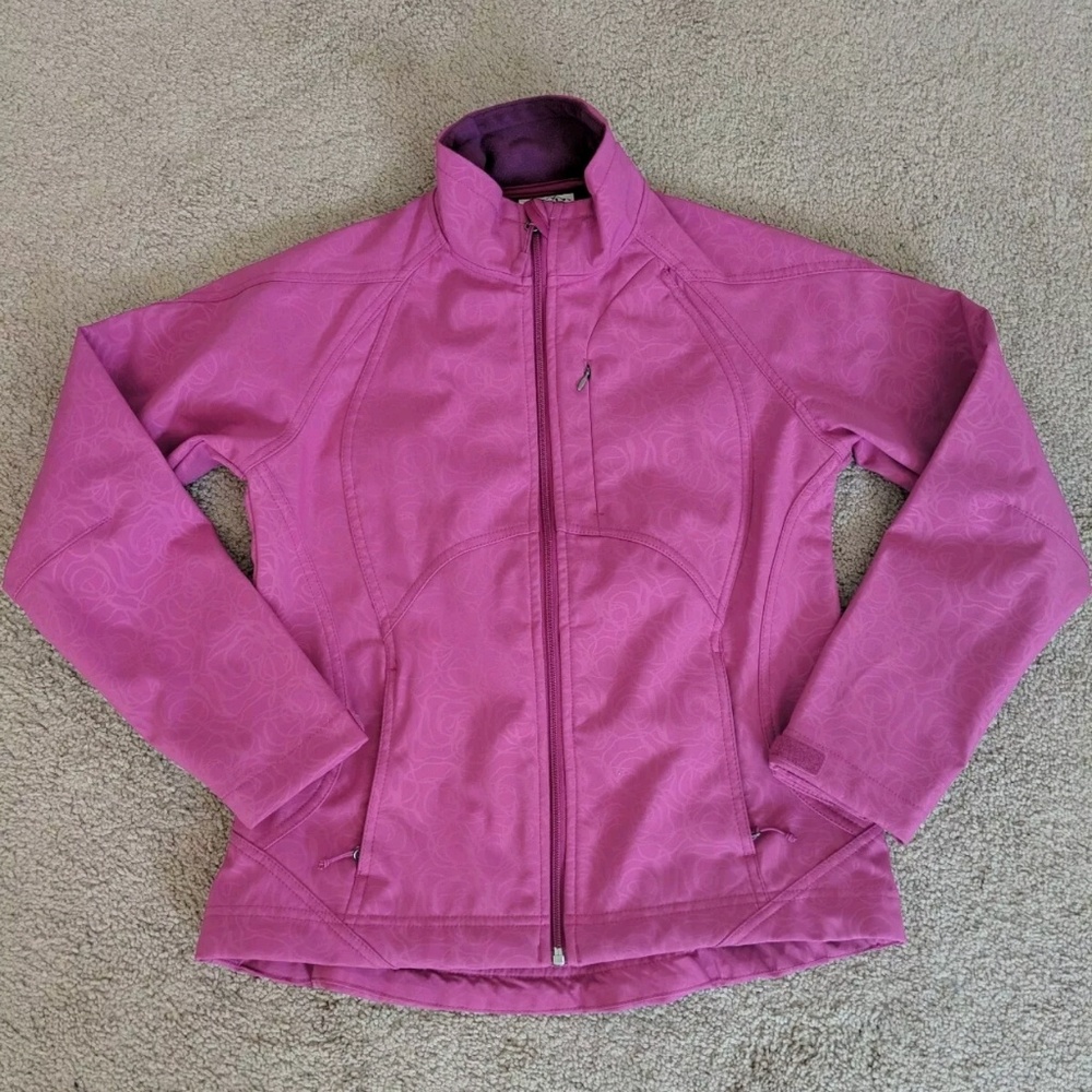 Double diamond pink zip jacket sz small